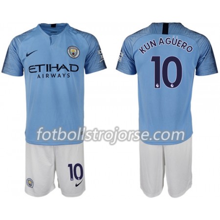 Manchester City Matchtröjor KUN AGUERO 10 Barn Hemma Fotbollströja 2018-2019 Manchester City Matchtröjor KUN AGUERO 10 Barn Hemma Fotbollströja 2018-2019